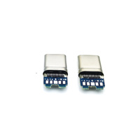 Conector de carga rápida para teléfono móvil, Conector tipo C de 18W, 20W, Usb 20, 24 Pines, macho, usb-c con Conector de placa PCB, 3,1 capacitancia