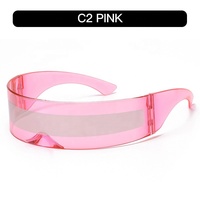 Lunettes de soleil intégrées techno-punk Influencer les mêmes lunettes de soleil tendance personnalité mode Spice Girl