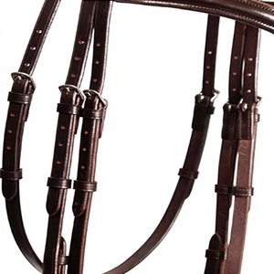Professional High Quality Durable Full Size Outdoor <b>Equestrian</b> Leather Polo Style Adjustable Horse Bridle Customization Accepted - Product Image 3