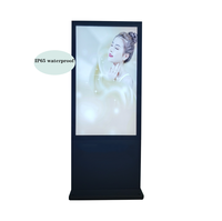 Vente directe d'usine 65 pouces au sol affichage numérique extérieur interactif debout et écran publicitaire LCD