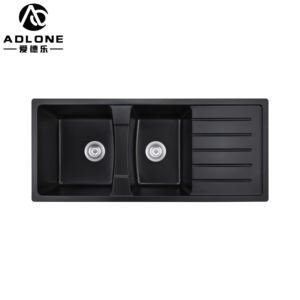 อ่างล้างจานหินควอตซ์สีดำดีไซน์ห้องครัวทันสมัยสีขาวอเนกประสงค์ - Product Image 5