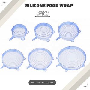 Lot de 6 couvercles en silicone réutilisables, extensibles, économiseurs d'aliments, sans BPA, de qualité alimentaire, écologiques, adaptés aux bols, assiettes, casseroles et poêles - Product Image 3