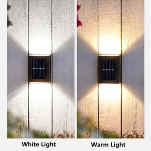 Solare su e giù luminoso cortile scala decorazione LED applique da parete solare portico esterno giardino lampada da parete impermeabile