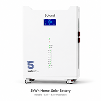 Système hors réseau pour appartement, batterie LiFePO4 5 kWh, 51 V 100 Ah, haute efficacité, cellules de qualité A, moniteur intelligent WIFI LFP.