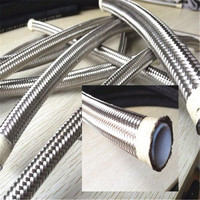 304 en acier inoxydable ligne de fil auto moto haute pression tuyau hydraulique ptfe AN10 tuyau De refroidisseur D'huile