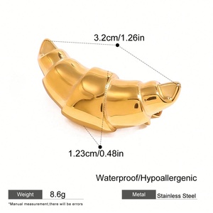 Joyería Personalizada de Moda, Pin de Solapa de Lujo Ligero, Diseño de Croissant, Glamour, Acero Inoxidable, Joyería Impermeable al por Mayor - Product Image 6