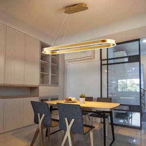 Lampu Ring Led Panjang Nordik, Lampu Gantung Langit-langit Klasik, Lampu Modern - Product Image 4