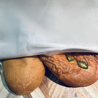 Sac de conservation réutilisable en coton avec doublure en cire d'abeille naturelle pour pain au levain fait maison