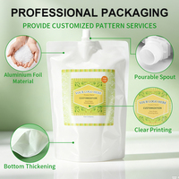 Sachet Doypack en plastique composite anti-fuite de 500 ml et 1 L avec bec verseur pour l'emballage de sauces, shampoings et détergents liquides - Vente en gros