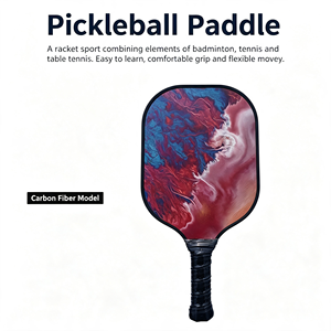 Ensemble de raquettes de pickleball, 10 balles, sac en filet, poignée antidérapante, forme standard, design tendance, adultes, enfants, 16 mm, portable, nid d'abeille - Product Image 6