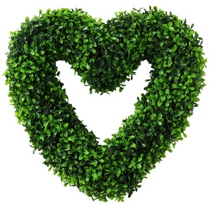 結婚式の壁のドアの家の装飾のための人工ハート型ハンギングスタイルリース - Product Image 2