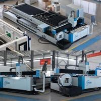 Machine de découpe laser CNC à fibre pour acier inoxydable et cuivre, découpeuse laser industrielle pour tôles et tubes, double plateau