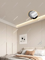 Plafonnier suspendu, profilé en aluminium pour éclairage linéaire, luminaire encastré pour éclairage mural, rétroéclairage pour salon