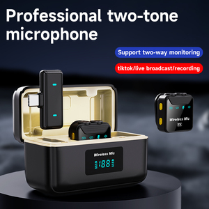 Hot Sx23 <span class=keywords><strong>2</strong></span>.4G Phỏng Vấn Cardioid Thông Minh 3 Trong Một Dài Phạm Vi Khoảng Cách <span class=keywords><strong>2</strong></span> Pcs Không Dây Lavalier <span class=keywords><strong>Microphone</strong></span> Cho Iphone <span class=keywords><strong>Ipad</strong></span> - Product Image 2