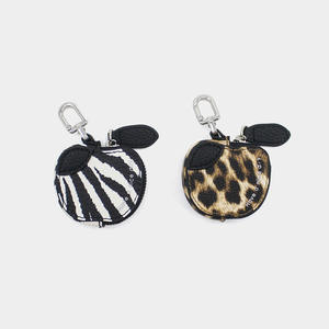 Mini sac à clés en PU imprimé léopard, pendentif, porte-monnaie pour fruits, pliable - Product Image 5