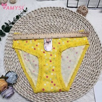 Amysi 8270 #   Culottes en dentelle fines en soie de lait d'été, taille mi-haute, pour filles de 10 à 15 ans