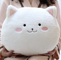 Oreiller en peluche chat coupé, adorable et moelleux, jouet en peluche chat gras kawaii pour OEM