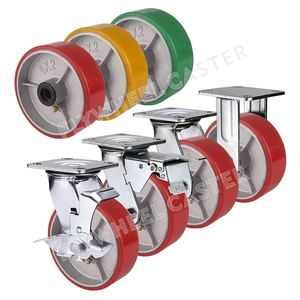 3 "4'' 5 "6" <span class=keywords><strong>8</strong></span> "10" dökme demir PU mobilya tekerleği ağır yük el arabası makine endüstriyel tekerlek tekeri poliüretan tekerlek PU tekeri - Product Image 5