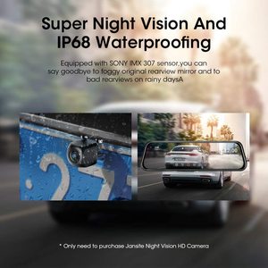 2.5K siêu trực tuyến 9.66 "tầm nhìn ban đêm gương chiếu hậu máy ảnh phía trước phía sau 1080p với Ống kính Sony cảm ứng đầy đủ Màn hình gương Dash Cam - Product Image 3