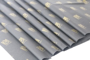 Giấy Gói Quà Tặng Giấy Lụa Màu Hồng Logo Vàng Nhà Sản Xuất Trung Quốc Giá Rẻ - Product Image 2