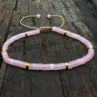 Türkis 2x4mm Perlenarmband Unisex Handgewebtes Verstellbares Naturstein-Kristallschmuck Stilvolles Trendiges Meditations-Geometrisches Armband