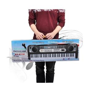 Clavier électronique USB à 61 touches, instrument de musique <span class=keywords><strong>pour</strong></span> enfants avec microphone, écran LED, 16 tons, 10 rythmes, 6 chansons de démonstration - Product Image 5