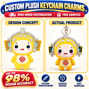 Llaveros de Peluche Personalizados OEM ODM, Lindos Personajes de Dibujos Animados, Fabricante de Juguetes de Peluche para Regalos Promocionales y Marcas - Product Image 3
