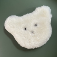 Gant de lavage de voiture JIEFAN en laine de mouton 100% écologique, super doux, de haute qualité, 16*13cm, fournisseur direct d'usine