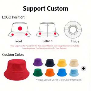Custom Reversible Logo Bucket Hat Logo Support Embroidery Craft Sunscreen Fisherman Hat Bucket Caps Travel Fishing Casual Hat - Product Image 3