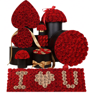 Rosas Eternas Personalizadas con Logotipo, Rosas Preservadas e Inmortales en Caja Redonda, Cuadrada o en Forma de Corazón <span class=keywords><strong>para</strong></span> Regalo del Día de San Valentín - Product Image 1