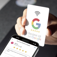 Akıllı QR Kodlu Dokunmatik Menü Facebook Instagram TikTok PVC Programlanabilir Çipli Yazılabilir NTAG213 215 216 Özel NFC Google İnceleme Kartı