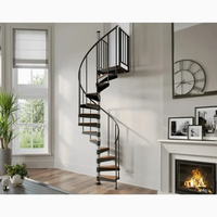 Escalier personnalisé en fer classique préfabriqué, escalier extérieur en acier inoxydable, escalier en colimaçon