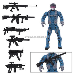 Ensemble de 6 figurines de soldats de l'armée des forces spéciales figurines militaires en PVC et en plastique avec armes <span class=keywords><strong>jouet</strong></span> pour enfants - Product Image 3