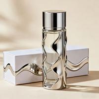 Coffret cadeau de parfum haut de gamme avec flacon à accents dorés et boîte noire luxueuse - Parfum unisexe