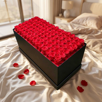 AM-PFC02 Ammy Ge conserveerde Bloem 98 Rozen Rechthoekige Cadeaubox Langdurige Eeuwige Roos Grote Cadeaubox Kerst Huisdecoratie