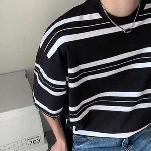 Camiseta Casual de Verano para Hombre, Estilo Coreano, Sólida, Vintage, de Manga Corta, Transpirable y que Absorbe la Humedad - Product Image 5