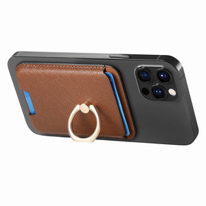 Funda Protectora para Teléfono con Anillo y Tarjetero para iPhone 16/17 Pro/15 Plus/14 Pro/13 Promax/12 Pro/11/8 Plus, Material PU - Product Image 2