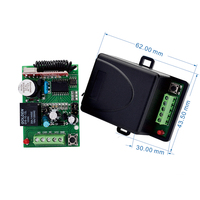 Récepteur RF sans fil longue portée à un canal DC12V 24V en option 433Mhz Code d'apprentissage Code simple Décodeur Récepteur Contrôleur