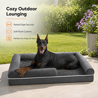 Lit pour animaux de compagnie de luxe écologique double face orthopédique toutes saisons, lit canapé pour chien et chat, design moderne, doux et confortable