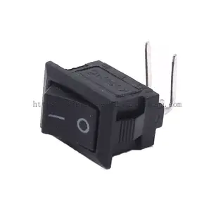 Push Button Switch 3A 250V 6A 125VAC KCD11 2Pin Curved Needle Snap-in On/Off Rocker Switch 10*15mm BLACK