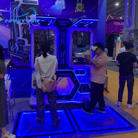 VR Shooting Game Machine 2 Player Shooting Battle Simulación de realidad virtual Vr Plataforma para caminar de pie en el parque de atracciones