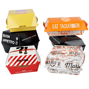 Caja de Hamburguesas Biodegradable de Lujo, Apta para Alimentos, Diseño Personalizado Corrugado con Ventana, Embalaje para Llevar Tipo Carpeta para <span class=keywords><strong>Sushi</strong></span> - Product Image 5