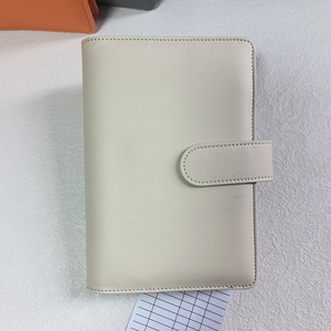 Lager hochwertig niedriges MOQ langlebig A5 A6 Ring-Binder Schule Leder <span class=keywords><strong>Journal</strong></span>-Bedeckung <span class=keywords><strong>Beige</strong></span> Planer Notizbuch-Bedeckungen - Product Image 1