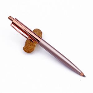 Nouveauté : Stylos à bille en métal rose doré écologiques, personnalisables avec logo, pour usage professionnel et promotionnel - Product Image 1