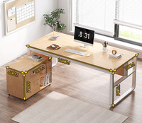 Bureau en bois et chaise combinaison de bureau d'ordinateur simple bureau moderne patron bureau classeur une table simple