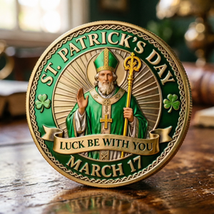 Venta al por Mayor de Monedas Conmemorativas 3D del Día de San Patricio, Trébol de la Suerte, Recuerdo Coleccionable, Regalo - Product Image 1