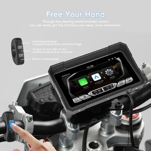Podofo Pantalla Inteligente para Motocicleta de 5 Pulgadas, Dispositivo de Navegación GPS con CarPlay Inalámbrico y Android Auto, Botón Físico TPMS para Repartidores - Product Image 3
