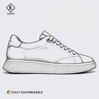 LANCI Sneakers sur mesure en cuir de qualité supérieure fabriquées à la main avec semelle en caoutchouc EVA et logo personnalisé directement de l'usine