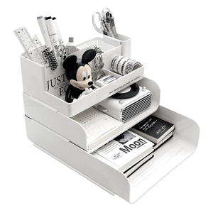 Hộp đựng đồ đa năng để bàn hiện đại GREENSIDE bằng nhựa PET, kiểu dáng chữ nhật mới, có ngăn chia, dùng để đựng đồ trang điểm, văn phòng phẩm - Product Image 1