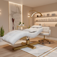 Table de massage moderne blanche, noire et colorée, mobilier de salon avec design incurvé pour salon de beauté, salon et atelier